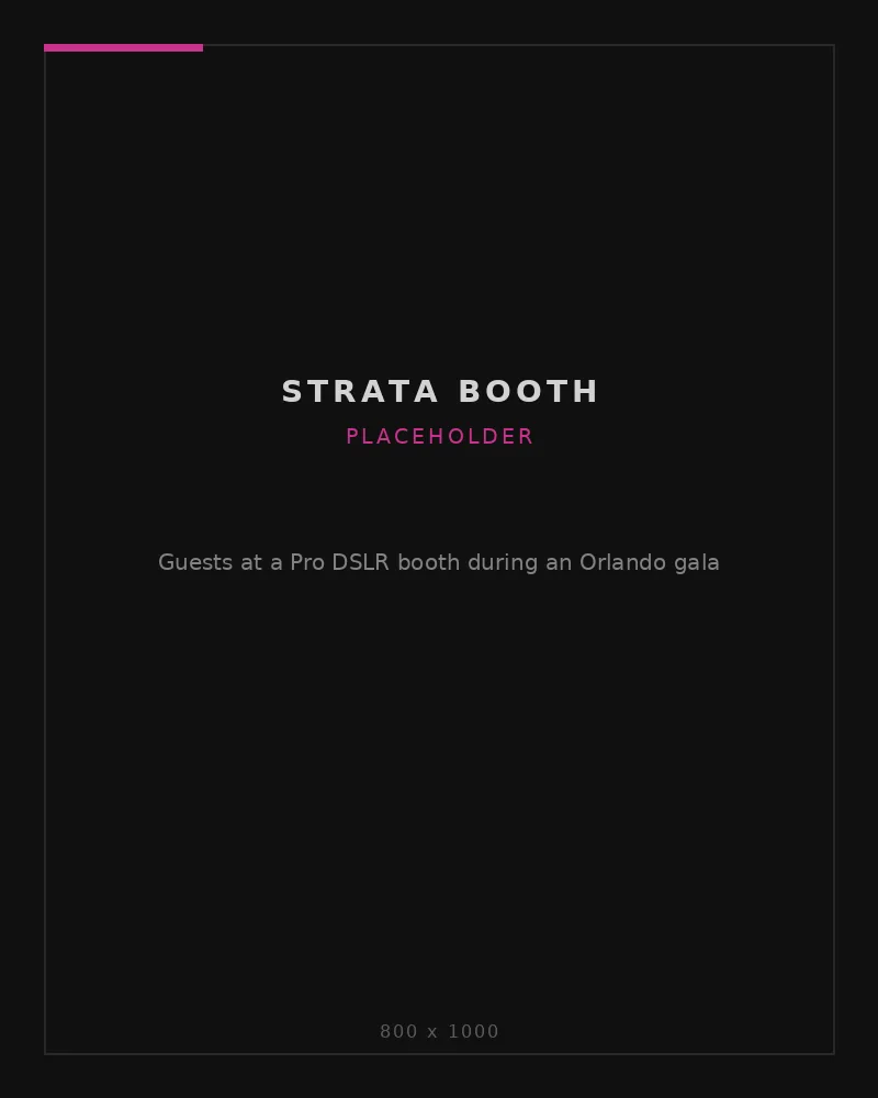 Guests using a Pro DSLR photo booth at an Orlando gala