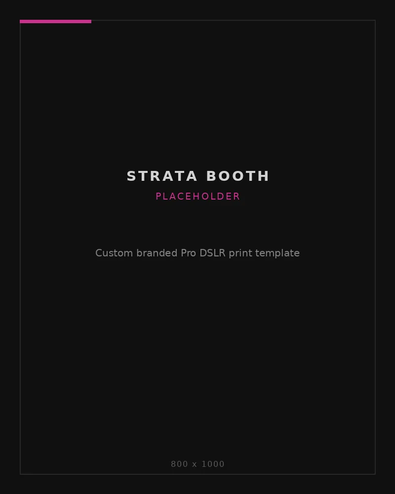 Custom branded Pro DSLR photo booth print template for an Orlando event